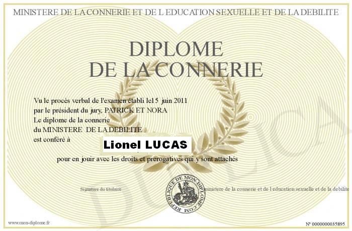 Diplome connerie lucas